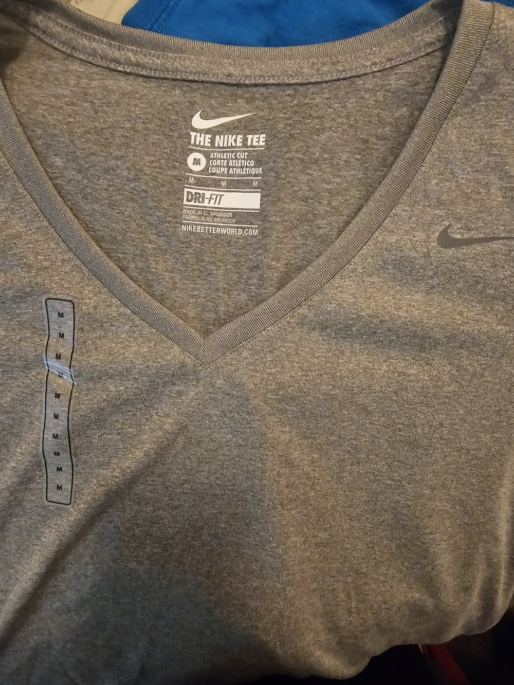 Nwt Nike Dri-FIT V-neck Athletic T-shirt Gray Women's Medium